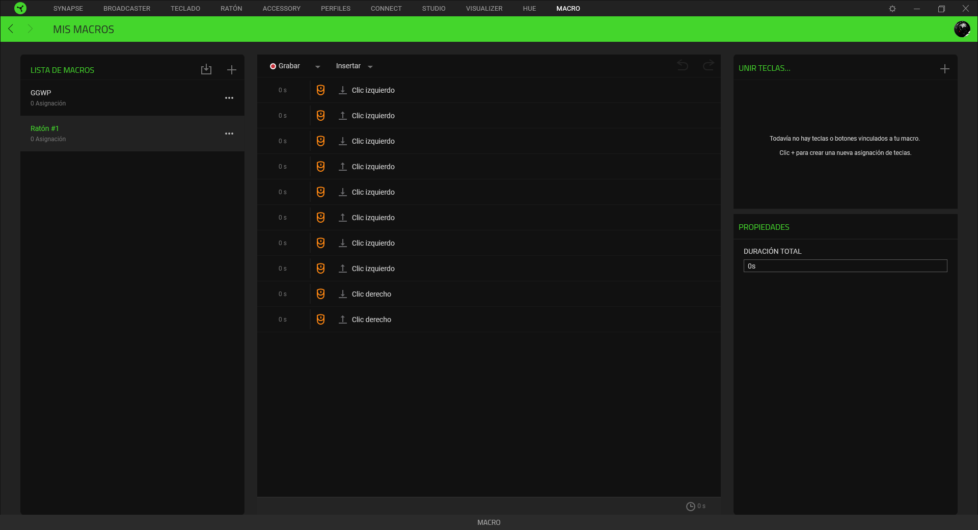 Razer Viper Ultimate Análisis Razer Synapse 11