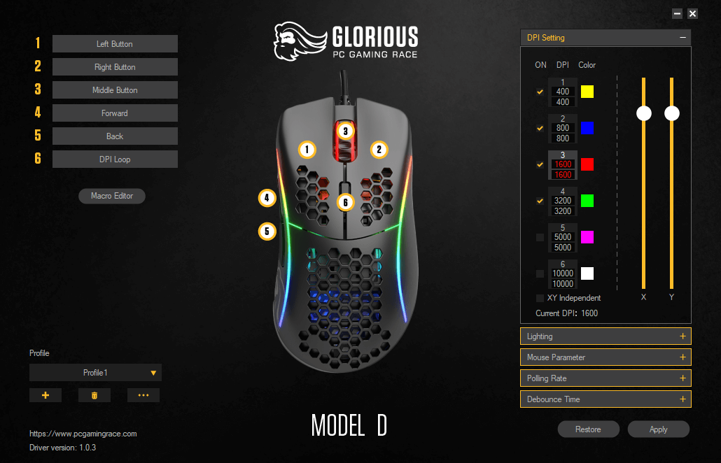 Glorious Model D Análisis Software 1