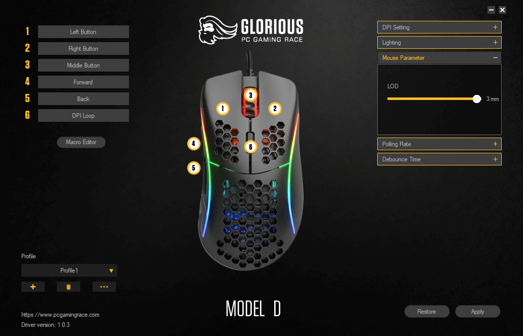 Glorious Model D Análisis Software 4