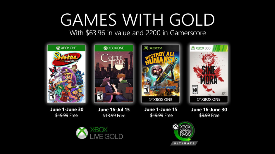 Xbox Gold Junio 2020