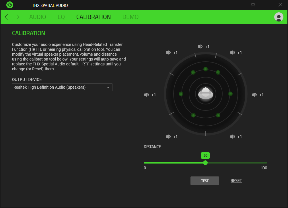 Razer THX Spatial Audio Speaker Calibration