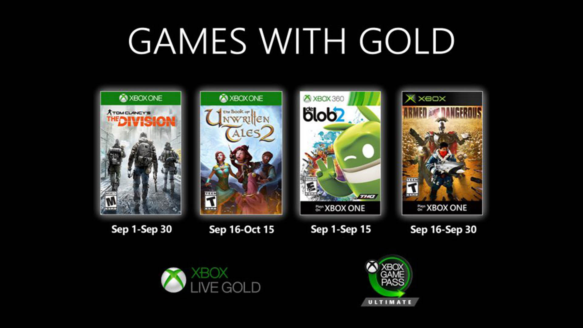Xbox Gold septiembre 2020
