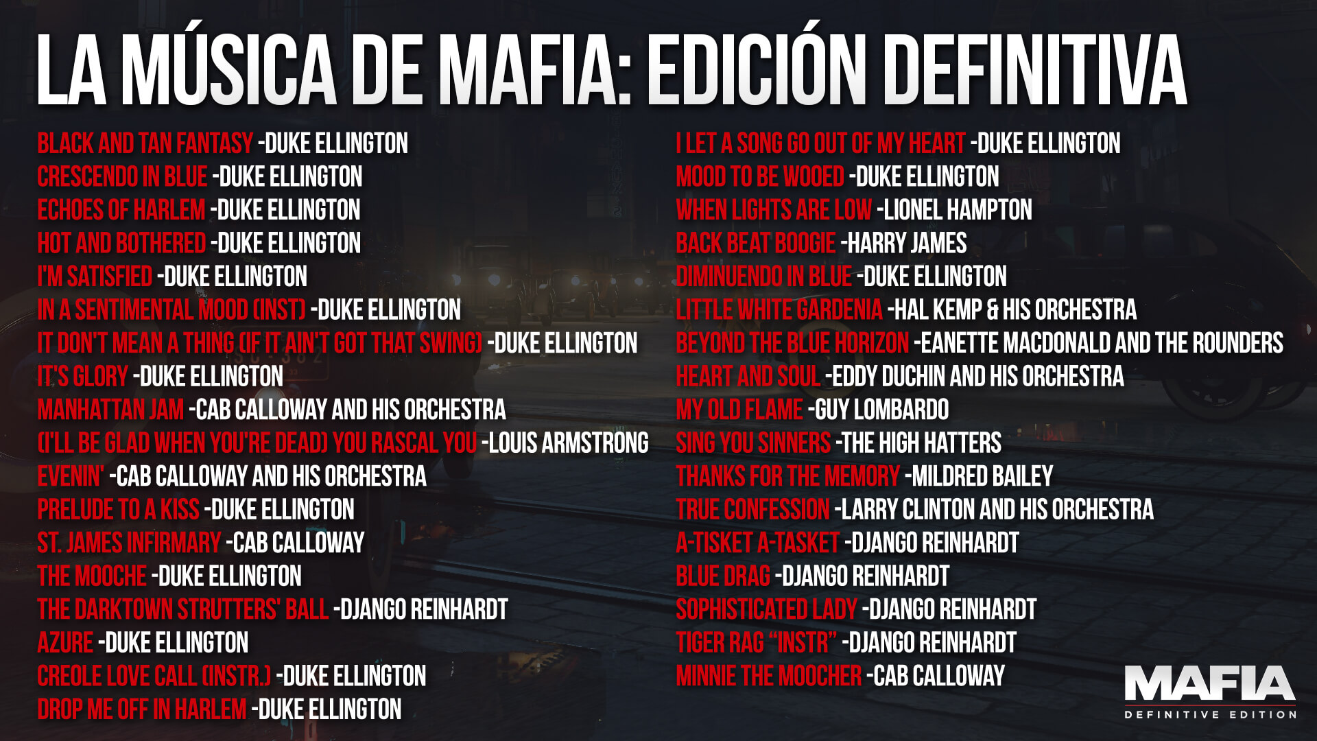 banda sonora Mafia: Edición Definitiva