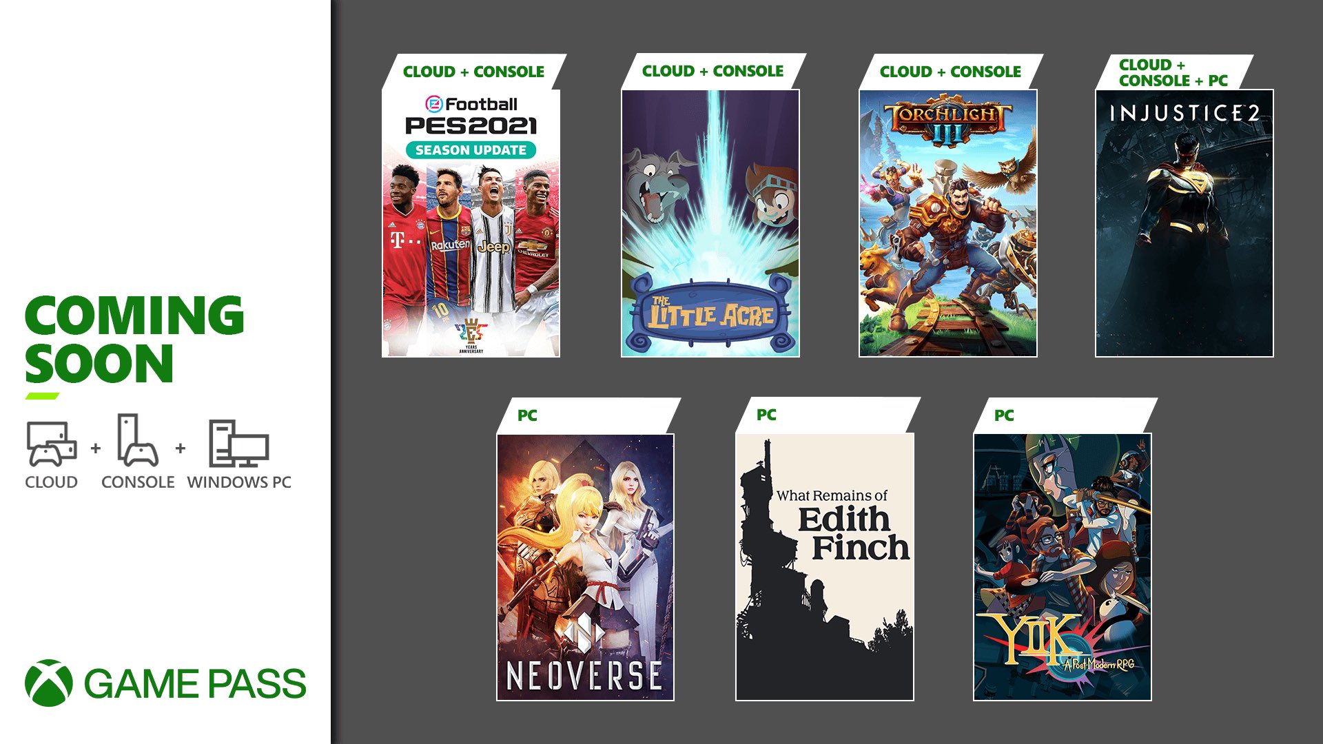 XBOX GAME PASS DE ENERO 2021