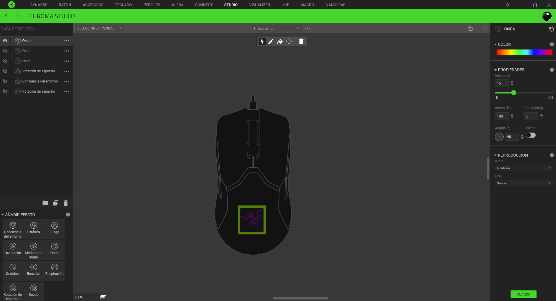 Razer Viper 8KHz Analisis Razer Synapse 7