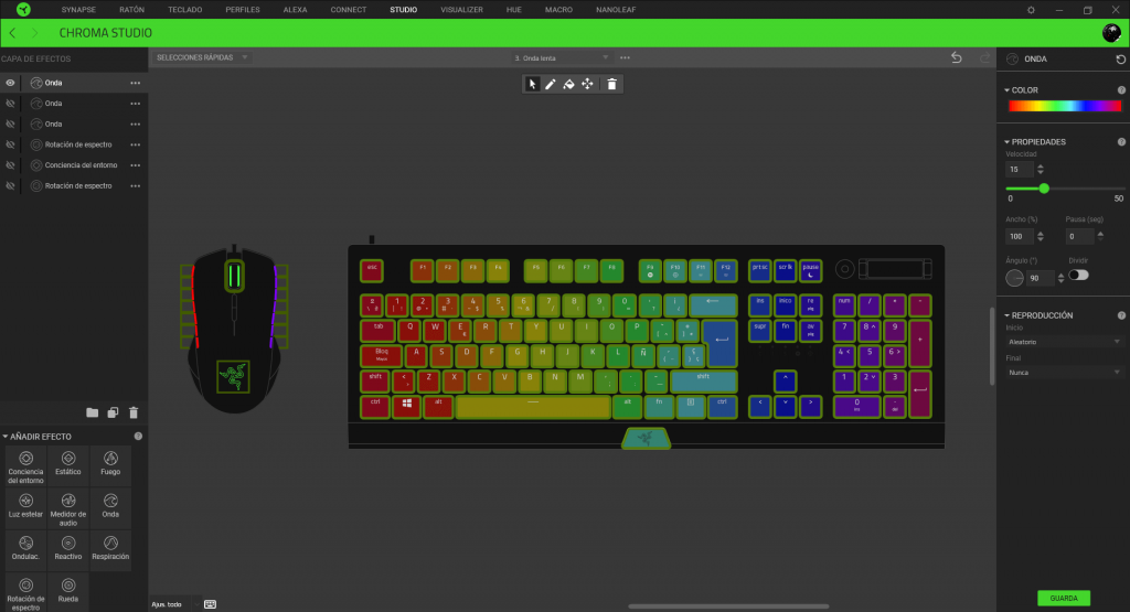 Razer BlackWidow V3 Analisis Razer Synapse 5