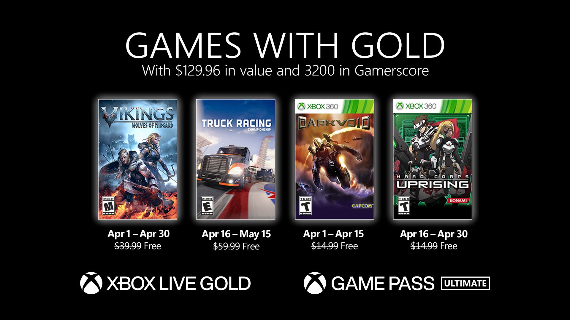 Xbox Gold de abril 2021