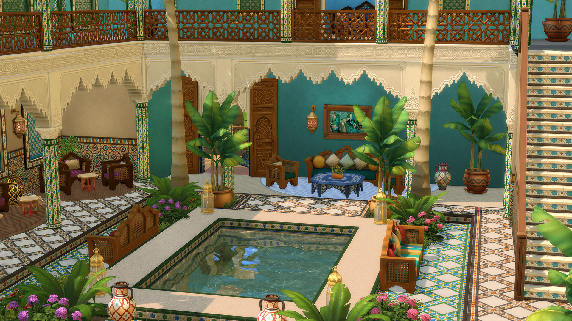 Los Sims 4 Oasis en el Patio Anuncio 2