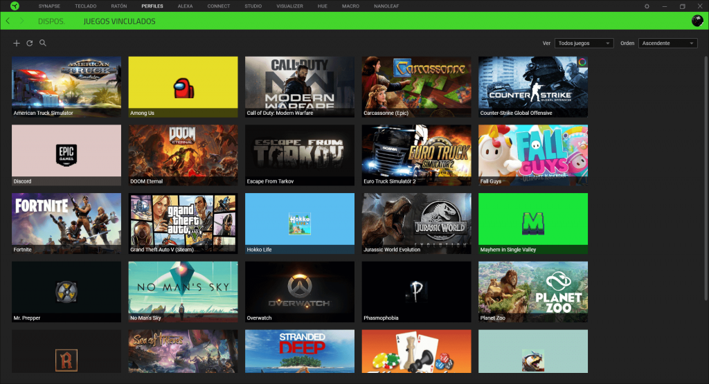 Razer BlackWidow V3 Mini HyperSpeed Análisis Software 4