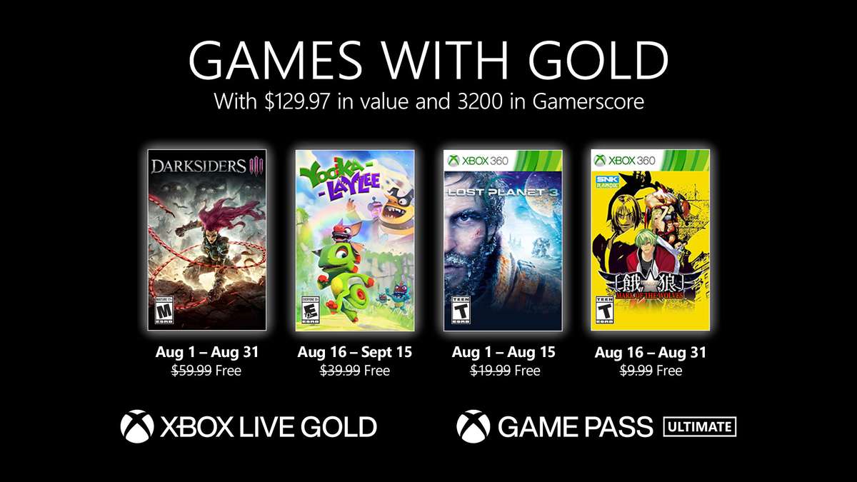 Xbox Gold de agosto 2021