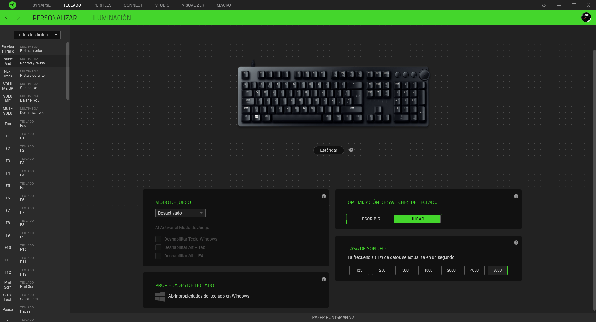 Razer Huntsman V2 Analisis Software 2