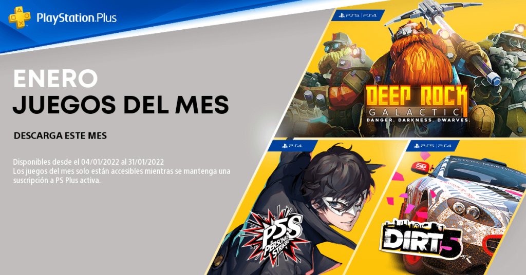 PlayStation Plus de enero 2022