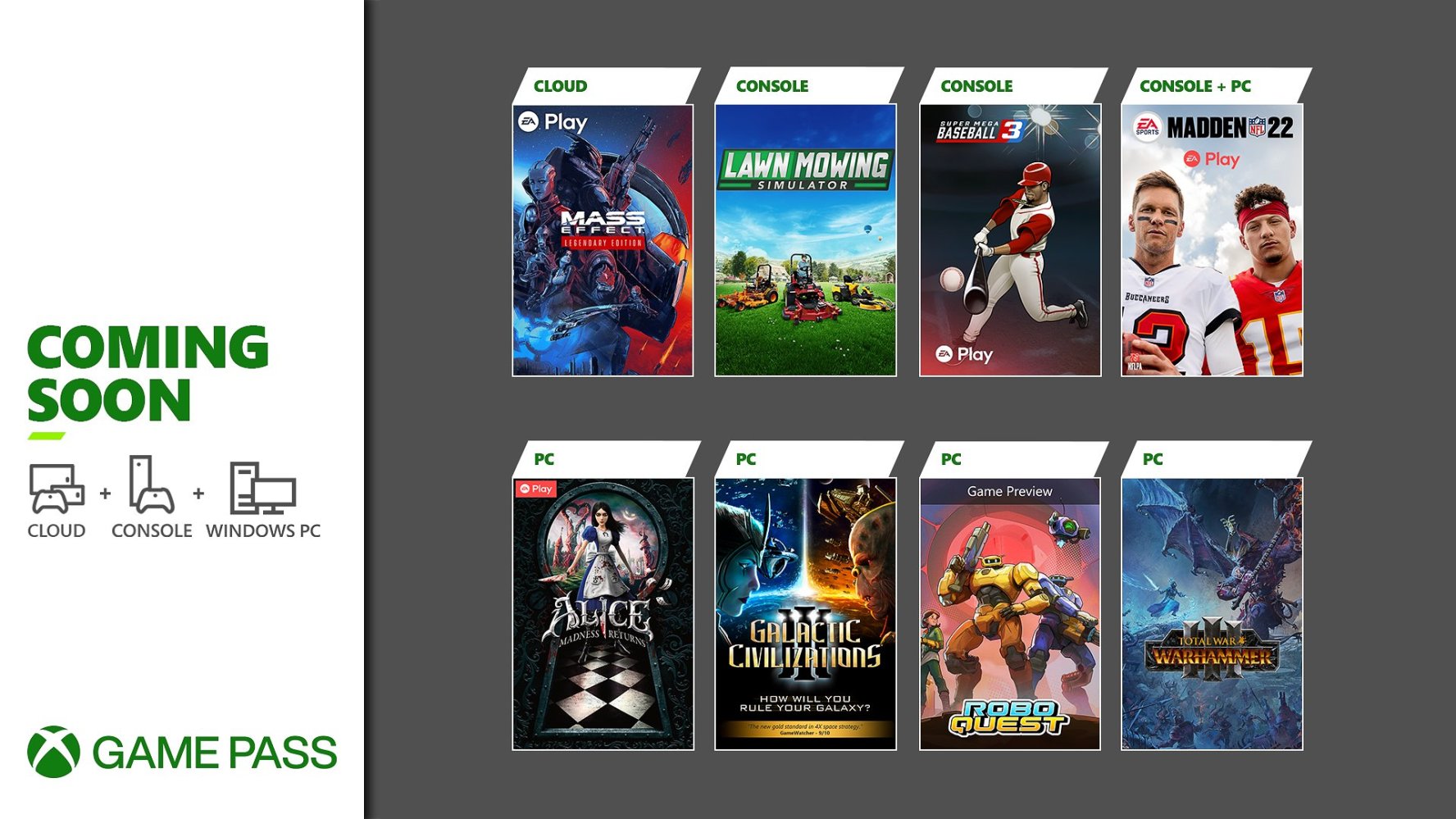 Xbox Game Pass de febrero 2022