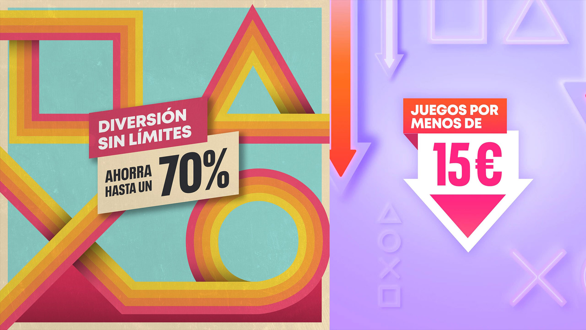 Diversión Sin Límites" y "Juegos por Menos de 15€