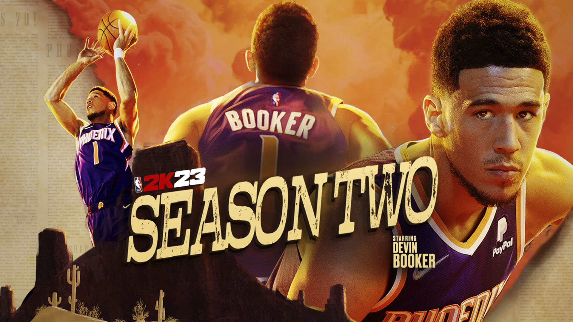NBA 2K23 Season 2 Devin Booker Key Art