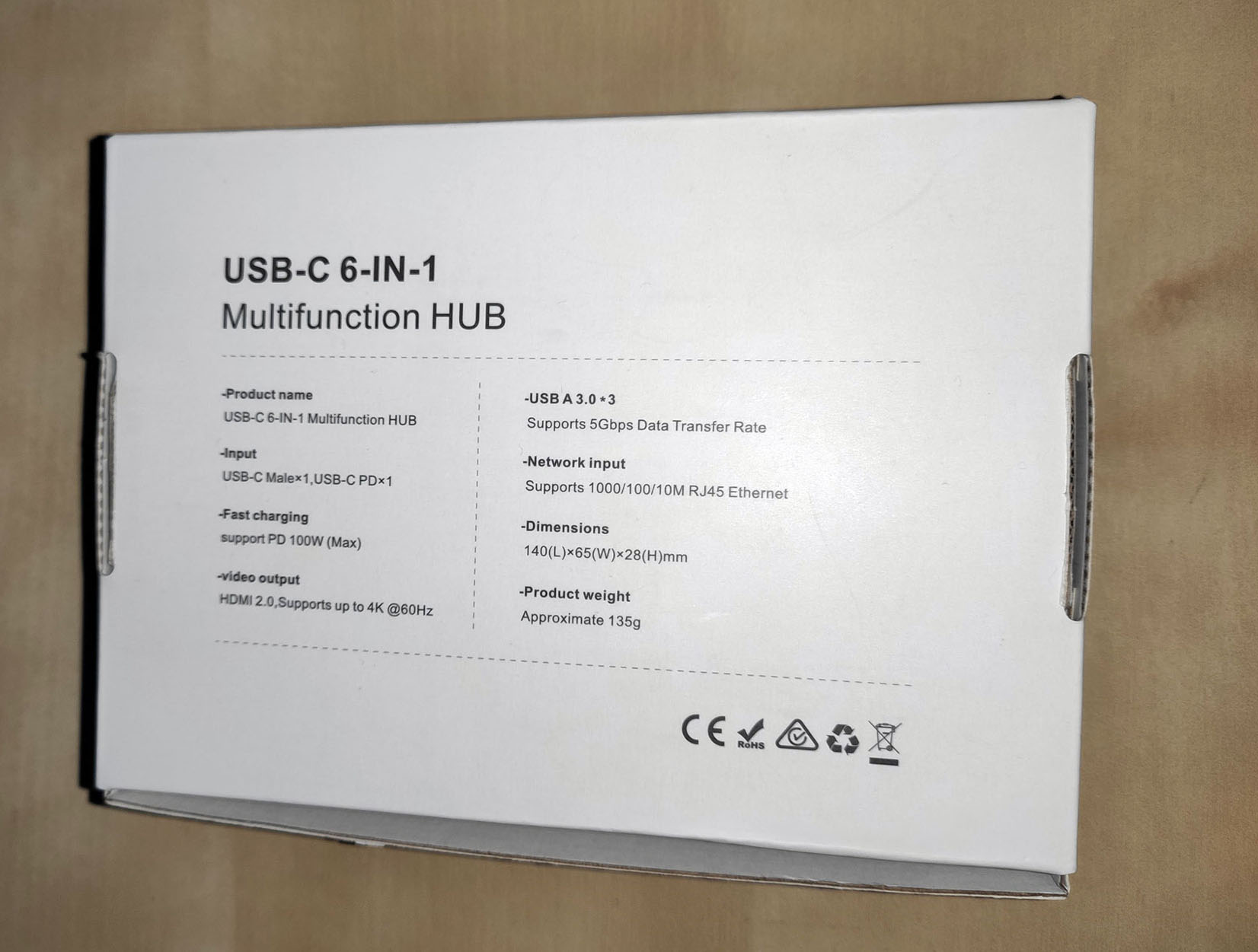 Cabletime 6 in 1 Docking Station for Steam Deck