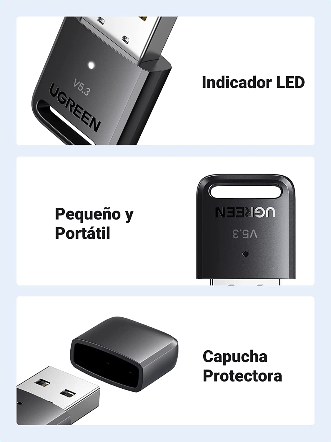 UGREEN Adaptador Bluetooth 5.3 Analisis Producto 2