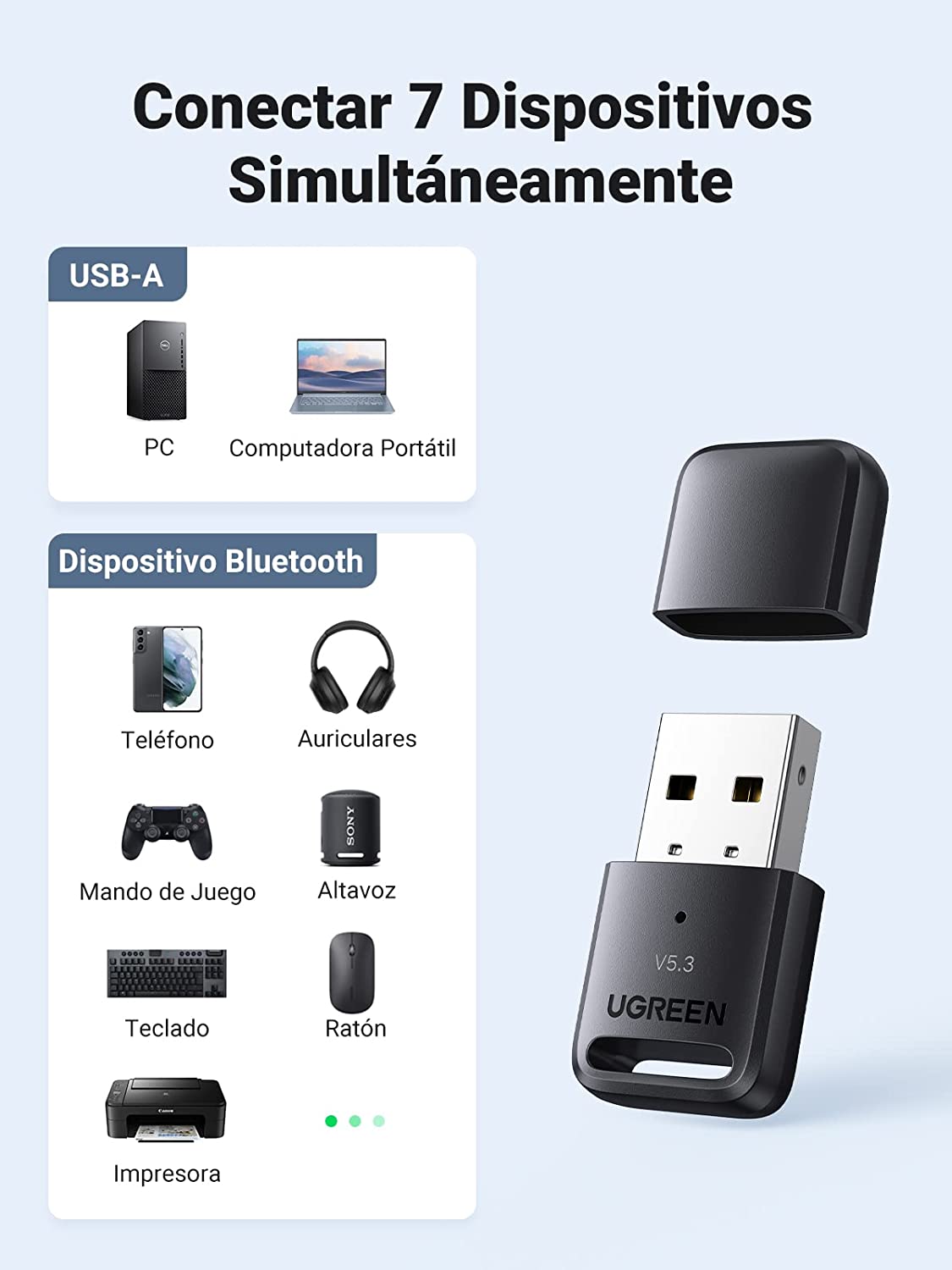 UGREEN Adaptador Bluetooth 5.3 Analisis Producto 3