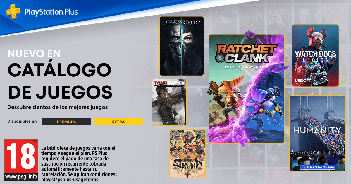 PlayStation Plus Extra y Premium Mayo 2023