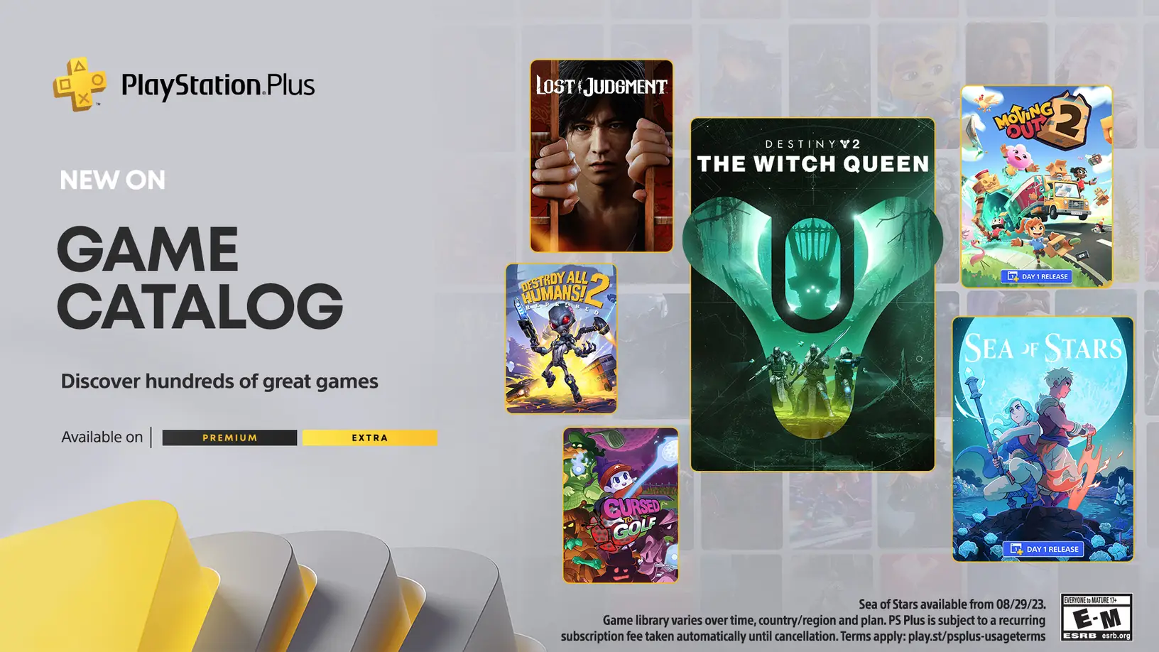 PlayStation Plus Extra y Premium Agosto 2023
