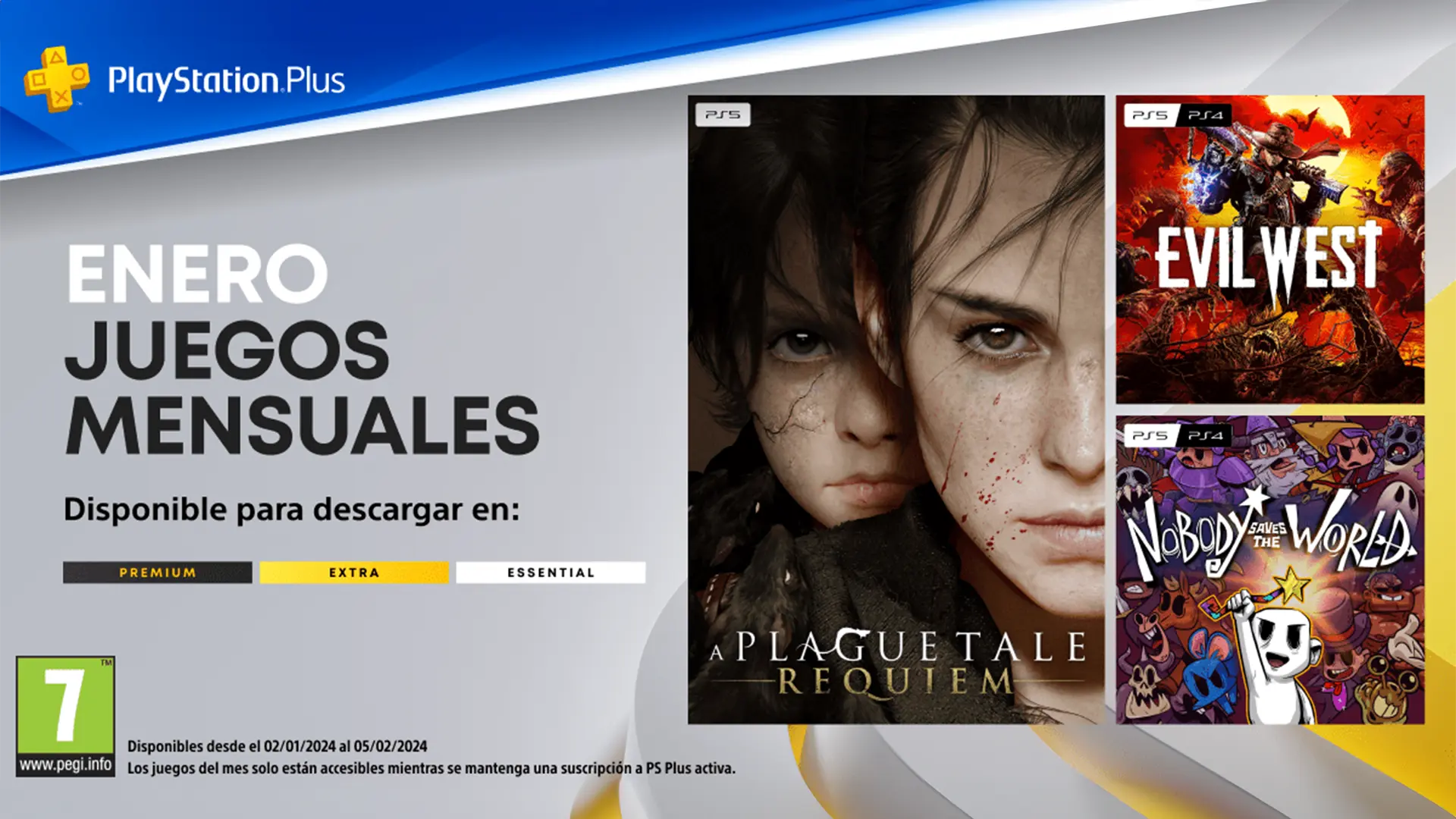 PlayStation Plus enero 2024